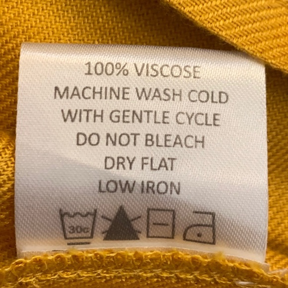 NWT Mud Pie Mustard Yellow Button-Down Dress sz L - Picture 7 of 7